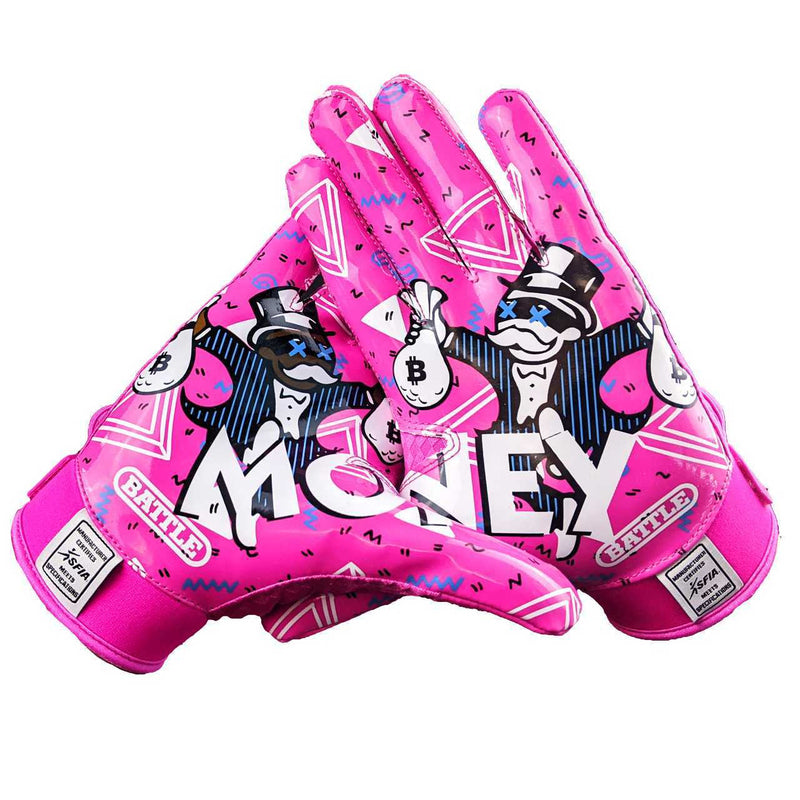 Money Man 2.0 Receiver Football Gloves by Battle Sports