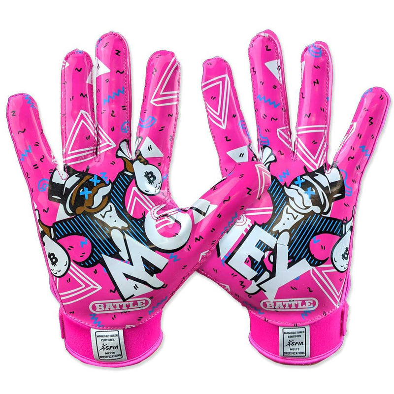 Money Man 2.0 Receiver Football Gloves by Battle Sports
