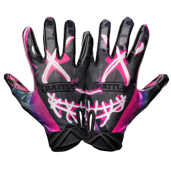 Nightmare Cloaked Receiver Football Gloves (Adult) by Battle Sports