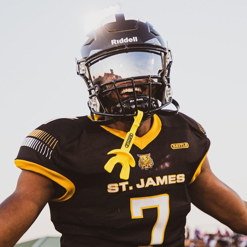 Speed Football Mouthguard with Connected Thick Strap by Battle Sports