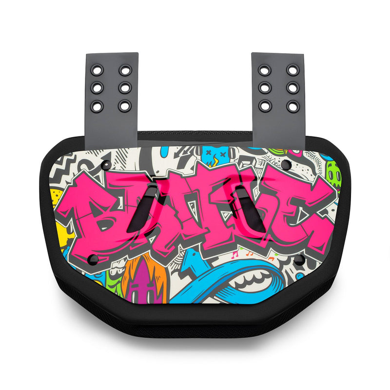 Graffiti Football Back Plate by Battle Sports