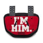 Red I'm HIM Football Back Plate by Battle Sports