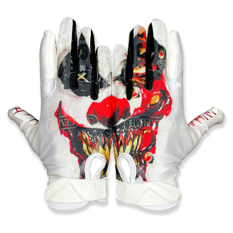 Krazy Klown Cloaked Receiver Football Gloves (Adult) by Battle Sports