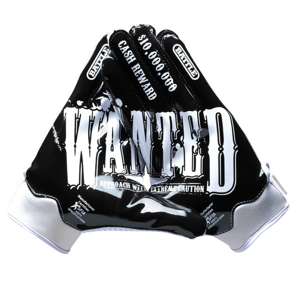 "Wanted" Doom Receiver Football Gloves by Battle Sports