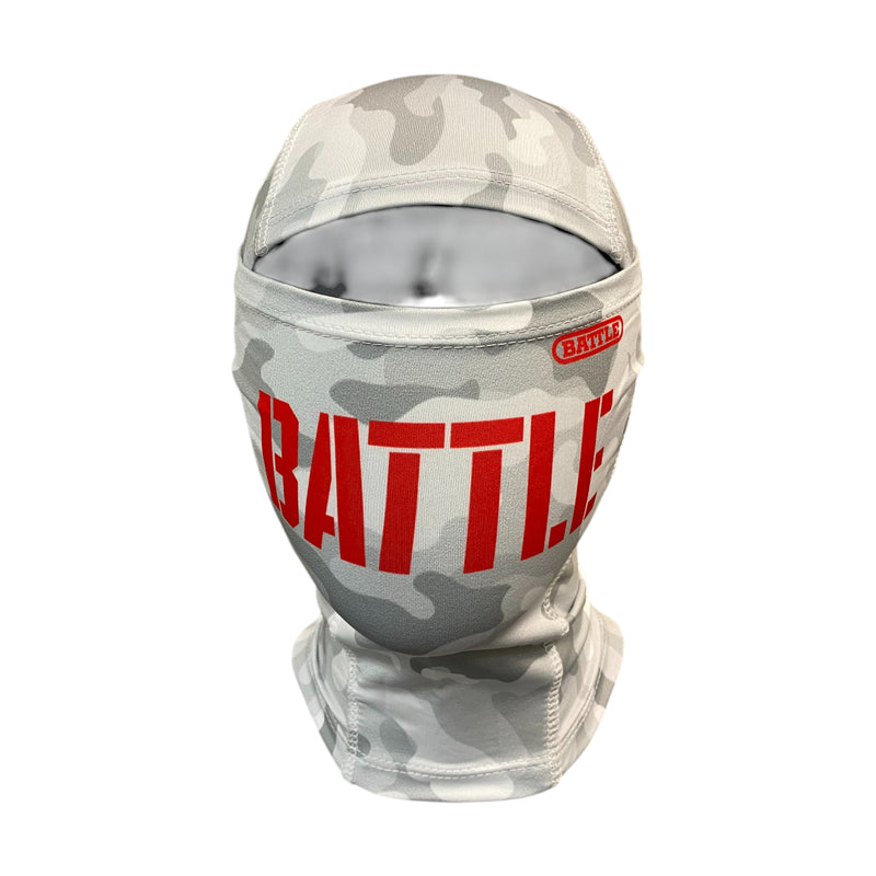 Grey Camo Stencil Camo Shiesty Performance Mask by Battle Sports