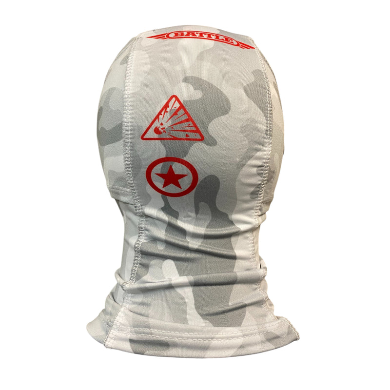 Grey Camo Stencil Camo Shiesty Performance Mask by Battle Sports